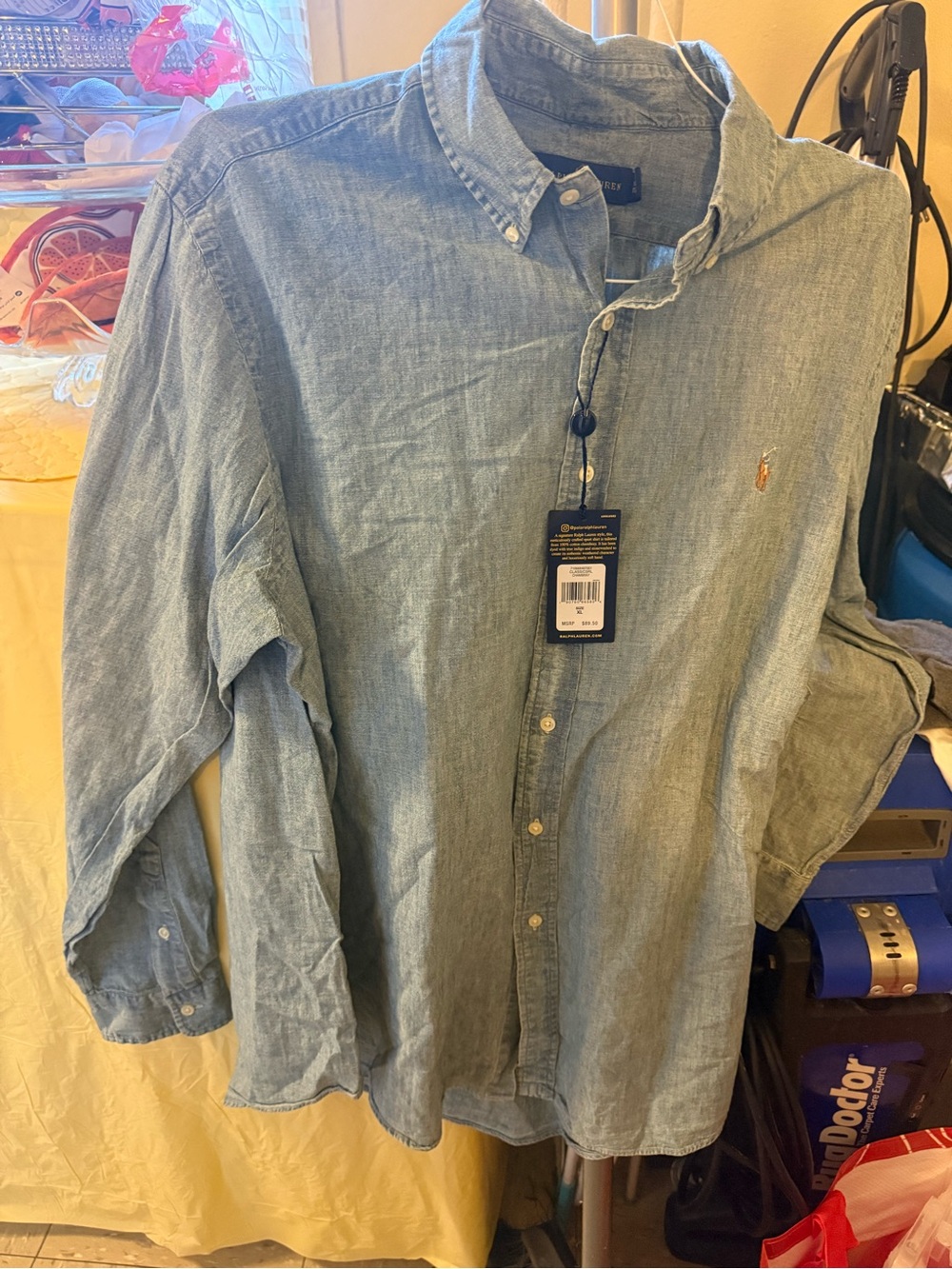 Ralph Lauren Light Blue Chambray Button-Down Shirt